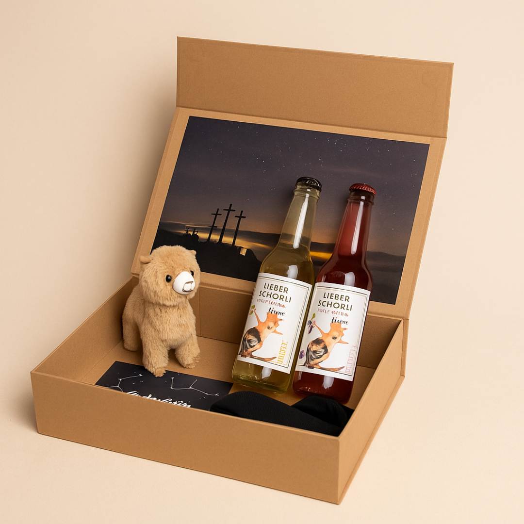 Alpakas, Wein & Sternschnuppen Geschenkbox