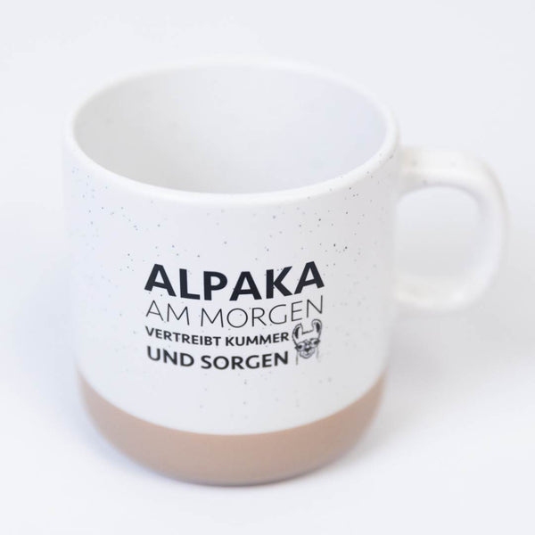 Tasse Alpaka am Morgen