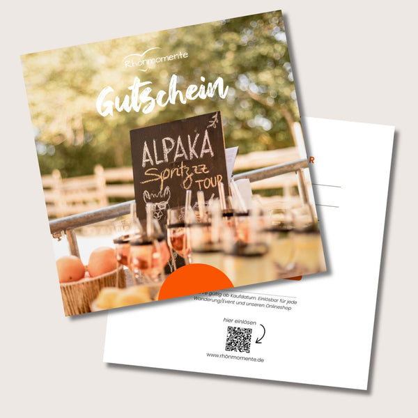 PDF Gutschein Alpaka Spritz Tour