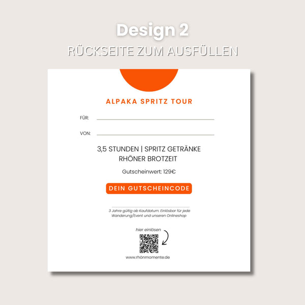 PDF Gutschein Alpaka Spritz Tour