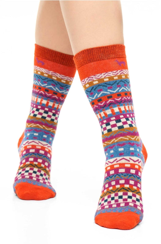 Baby Alpaka Caleido Socken