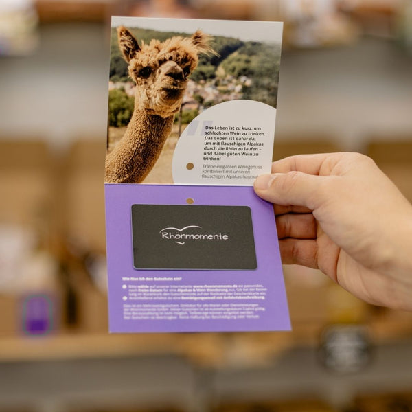 Gutschein Alpaka Wein Tour
